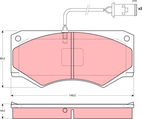 TRW GDB1248 - Kit pastiglie freno, Freno a disco autozon.pro