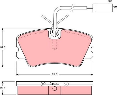 TRW GDB1251 - Kit pastiglie freno, Freno a disco autozon.pro