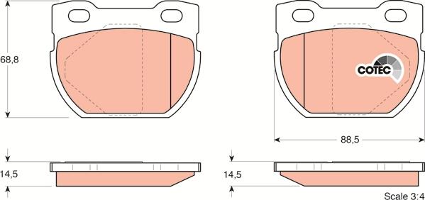 TRW GDB1209 - Kit pastiglie freno, Freno a disco autozon.pro