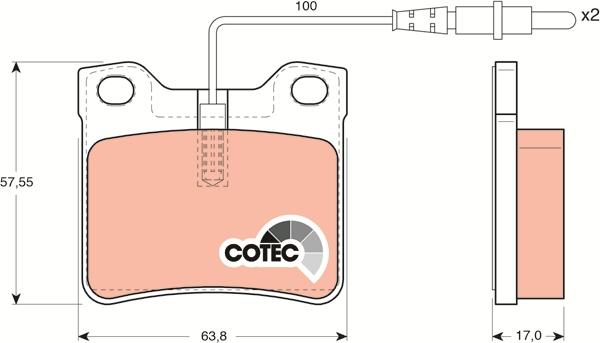 TRW GDB1289 - Kit pastiglie freno, Freno a disco autozon.pro