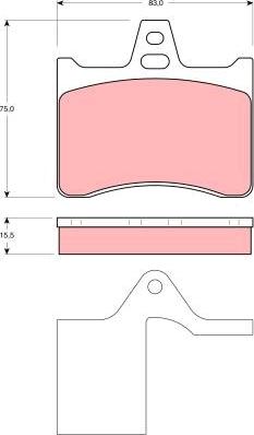 TRW GDB1284 - Kit pastiglie freno, Freno a disco autozon.pro