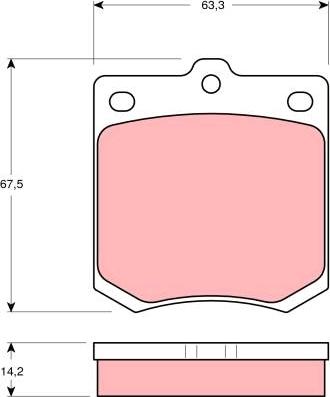 TRW GDB122 - Kit pastiglie freno, Freno a disco autozon.pro