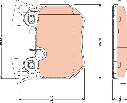 TRW GDB1795 - Kit pastiglie freno, Freno a disco autozon.pro