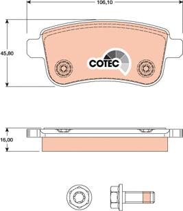 TRW GDB1791 - Kit pastiglie freno, Freno a disco autozon.pro