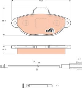 TRW GDB1745 - Kit pastiglie freno, Freno a disco autozon.pro