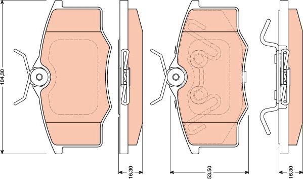 TRW GDB1759 - Kit pastiglie freno, Freno a disco autozon.pro