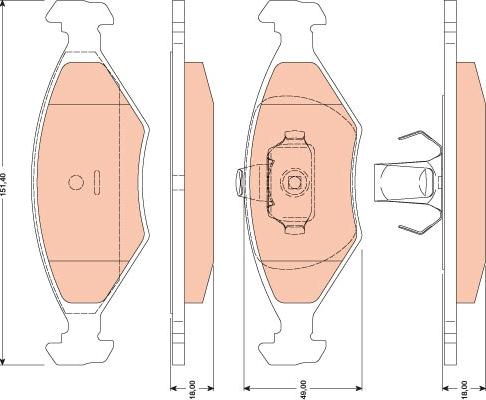 TRW GDB1751 - Kit pastiglie freno, Freno a disco autozon.pro