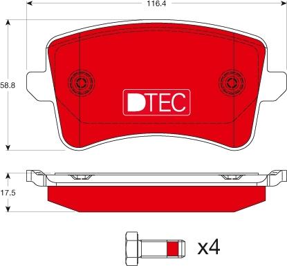 TRW GDB1765DTE - Kit pastiglie freno, Freno a disco autozon.pro