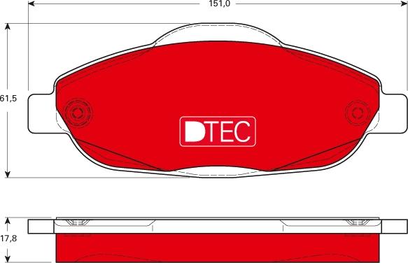 TRW GDB1761DTE - Kit pastiglie freno, Freno a disco autozon.pro