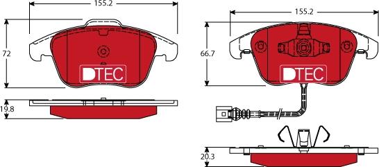 TRW GDB1762DTE - Kit pastiglie freno, Freno a disco autozon.pro