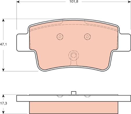 TRW GDB1714 - Kit pastiglie freno, Freno a disco autozon.pro