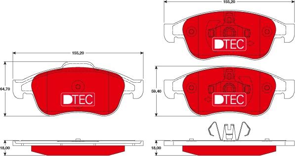 TRW GDB1789DTE - Kit pastiglie freno, Freno a disco autozon.pro