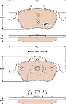 TRW GDB1787 - Kit pastiglie freno, Freno a disco autozon.pro