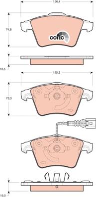 TRW GDB1721 - Kit pastiglie freno, Freno a disco autozon.pro