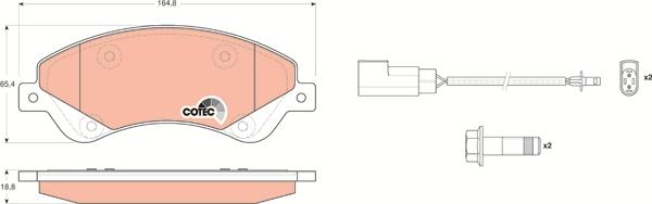 TRW GDB1723 - Kit pastiglie freno, Freno a disco autozon.pro