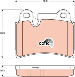 TRW GDB1722 - Kit pastiglie freno, Freno a disco autozon.pro