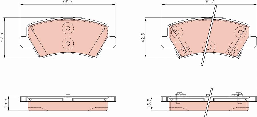 TRW GDB8970AT - Kit pastiglie freno, Freno a disco autozon.pro