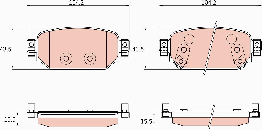 TRW GDB8971DT - Kit pastiglie freno, Freno a disco autozon.pro