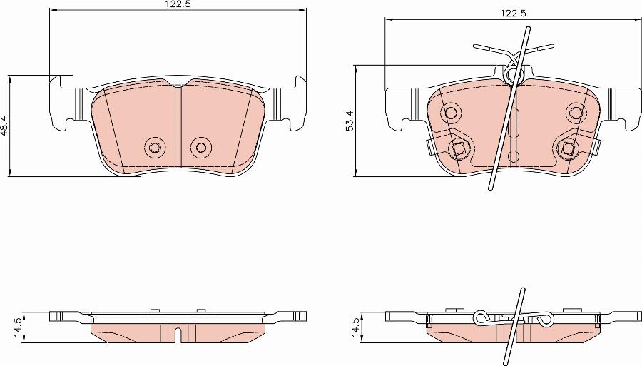 TRW GDB8972 - Kit pastiglie freno, Freno a disco autozon.pro