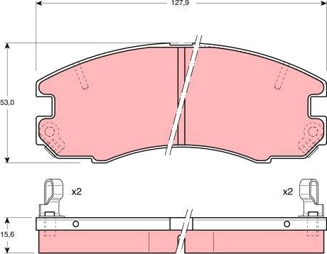 TRW GDB868 - Kit pastiglie freno, Freno a disco autozon.pro