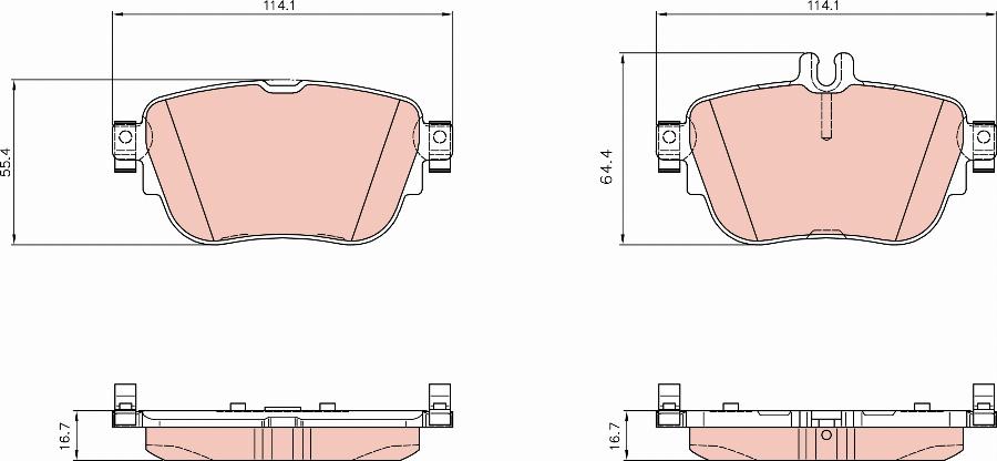 TRW GDB8065 - Kit pastiglie freno, Freno a disco autozon.pro