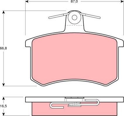 TRW GDB814 - Kit pastiglie freno, Freno a disco autozon.pro