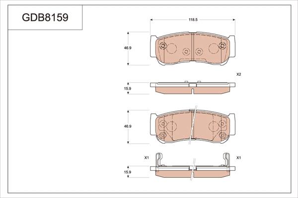 TRW GDB8159 - Kit pastiglie freno, Freno a disco autozon.pro