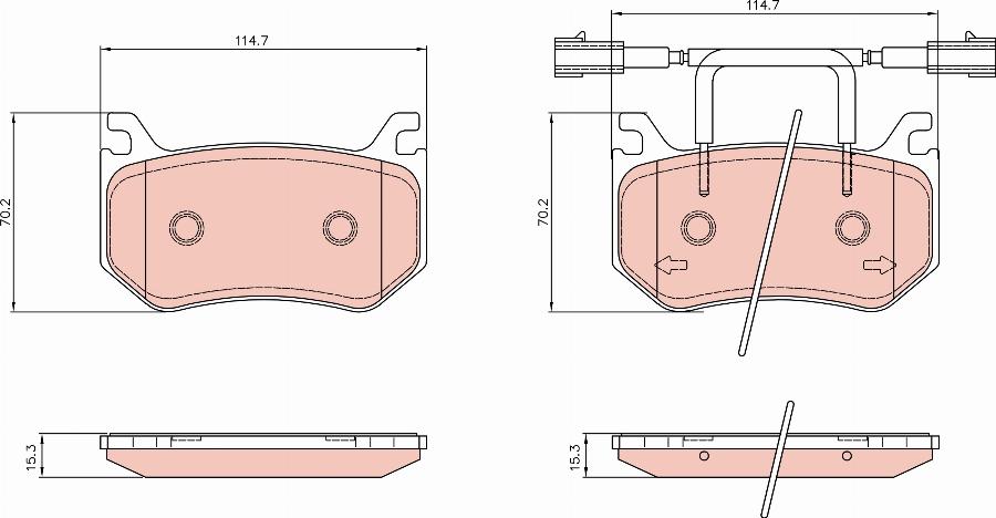 TRW GDB8164 - Kit pastiglie freno, Freno a disco autozon.pro