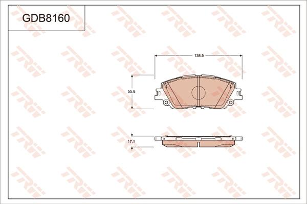 TRW GDB8160AT - Kit pastiglie freno, Freno a disco autozon.pro