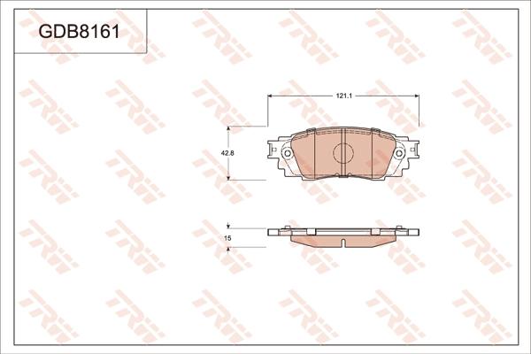 TRW GDB8161 - Kit pastiglie freno, Freno a disco autozon.pro