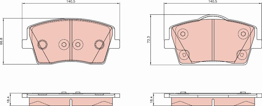 TRW GDB8185 - Kit pastiglie freno, Freno a disco autozon.pro