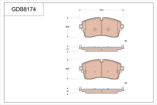 TRW GDB8174 - Kit pastiglie freno, Freno a disco autozon.pro