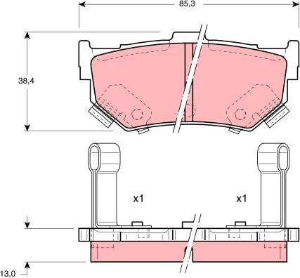 TRW GDB884 - Kit pastiglie freno, Freno a disco autozon.pro