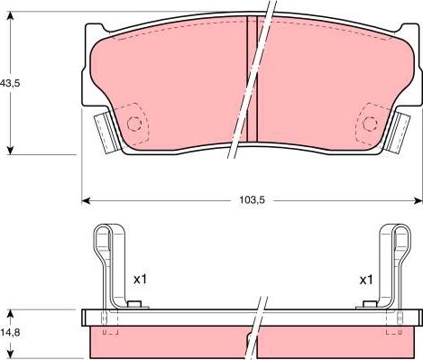 TRW GDB885 - Kit pastiglie freno, Freno a disco autozon.pro