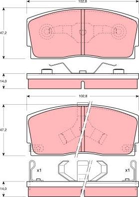 TRW GDB886DT - Kit pastiglie freno, Freno a disco autozon.pro