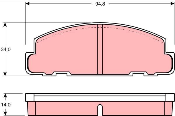 TRW GDB888 - Kit pastiglie freno, Freno a disco autozon.pro