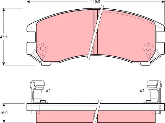 TRW GDB882 - Kit pastiglie freno, Freno a disco autozon.pro