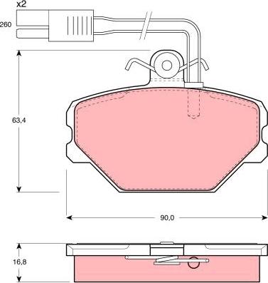 TRW GDB836 - Kit pastiglie freno, Freno a disco autozon.pro