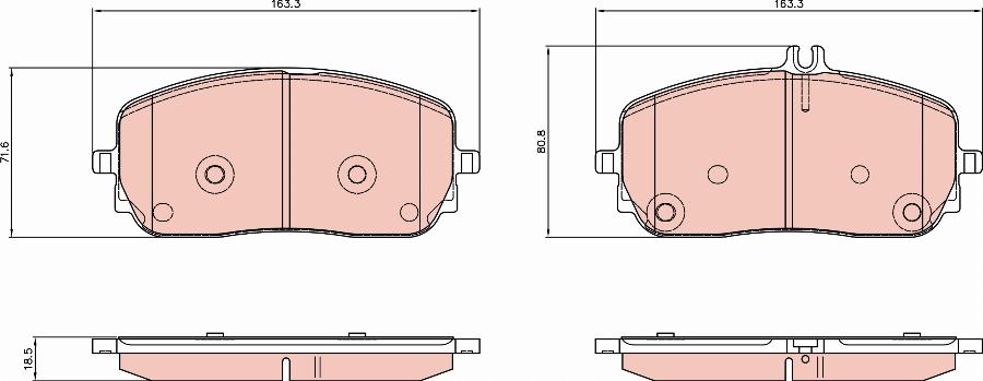 TRW GDB8305 - Kit pastiglie freno, Freno a disco autozon.pro