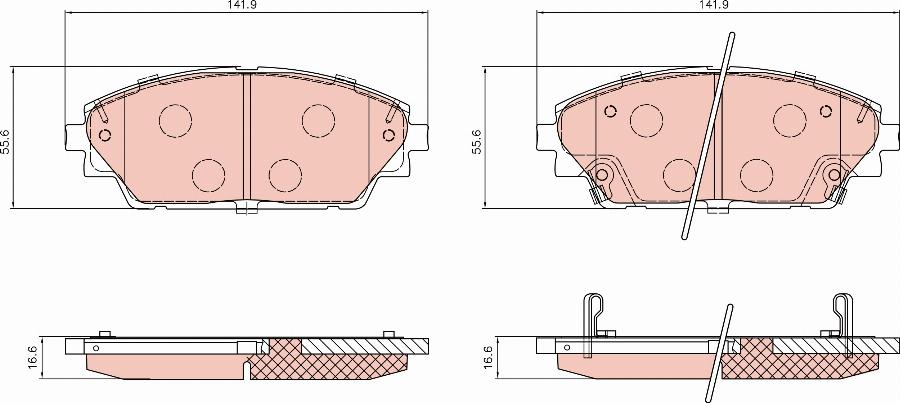 TRW GDB8307DT - Kit pastiglie freno, Freno a disco autozon.pro