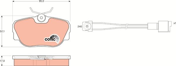 TRW GDB820 - Kit pastiglie freno, Freno a disco autozon.pro