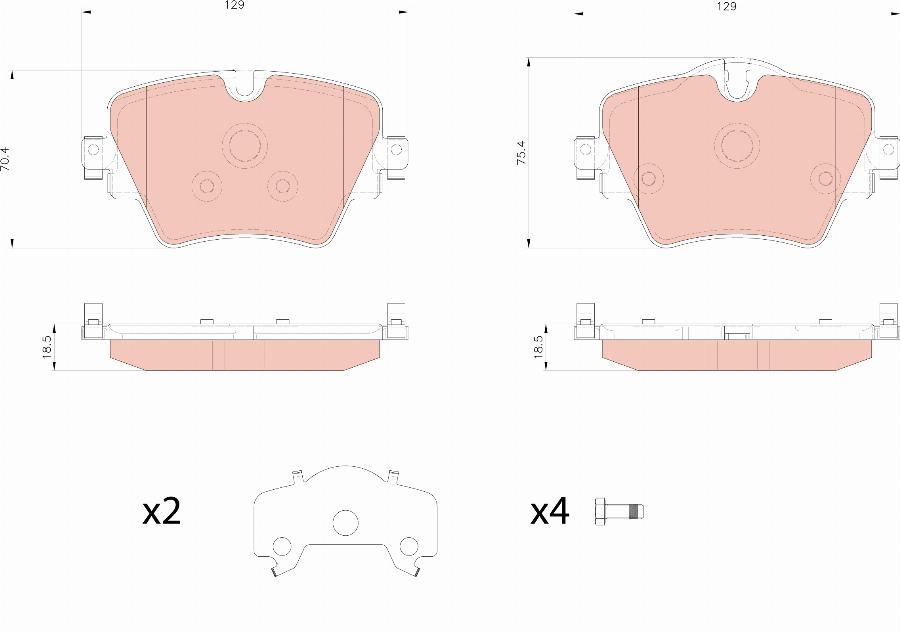 TRW GDB8282DTE - Kit pastiglie freno, Freno a disco autozon.pro