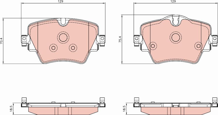 TRW GDB8282 - Kit pastiglie freno, Freno a disco autozon.pro