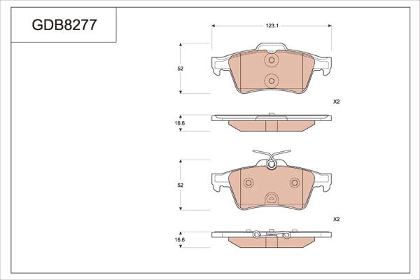 TRW GDB8277 - Kit pastiglie freno, Freno a disco autozon.pro