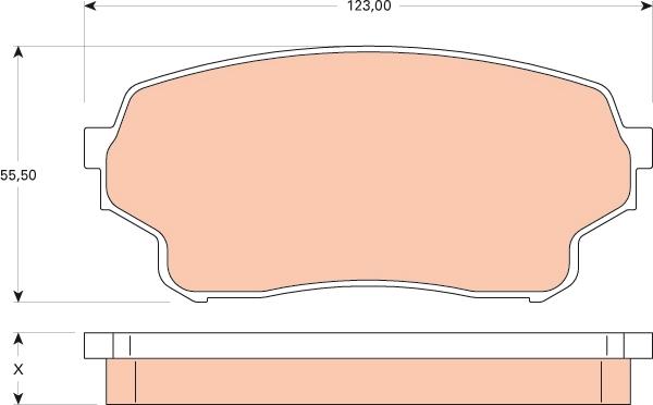 TRW GDB3490 - Kit pastiglie freno, Freno a disco autozon.pro