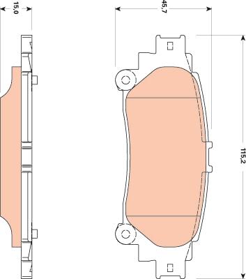 TRW GDB3497 - Kit pastiglie freno, Freno a disco autozon.pro