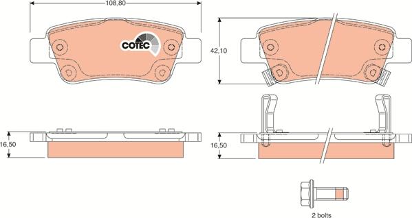 TRW GDB3446 - Kit pastiglie freno, Freno a disco autozon.pro