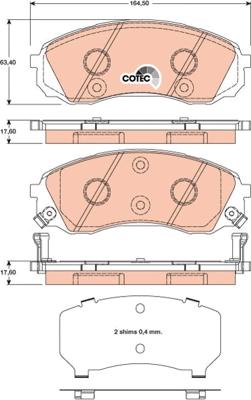 TRW GDB3448 - Kit pastiglie freno, Freno a disco autozon.pro