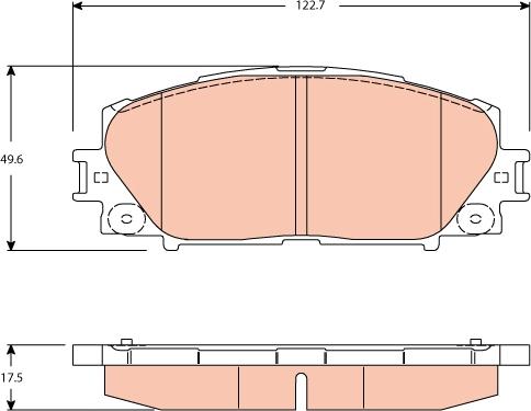 TRW GDB3459 - Kit pastiglie freno, Freno a disco autozon.pro