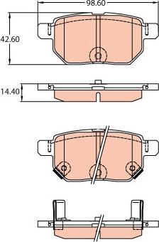 TRW GDB3454 - Kit pastiglie freno, Freno a disco autozon.pro